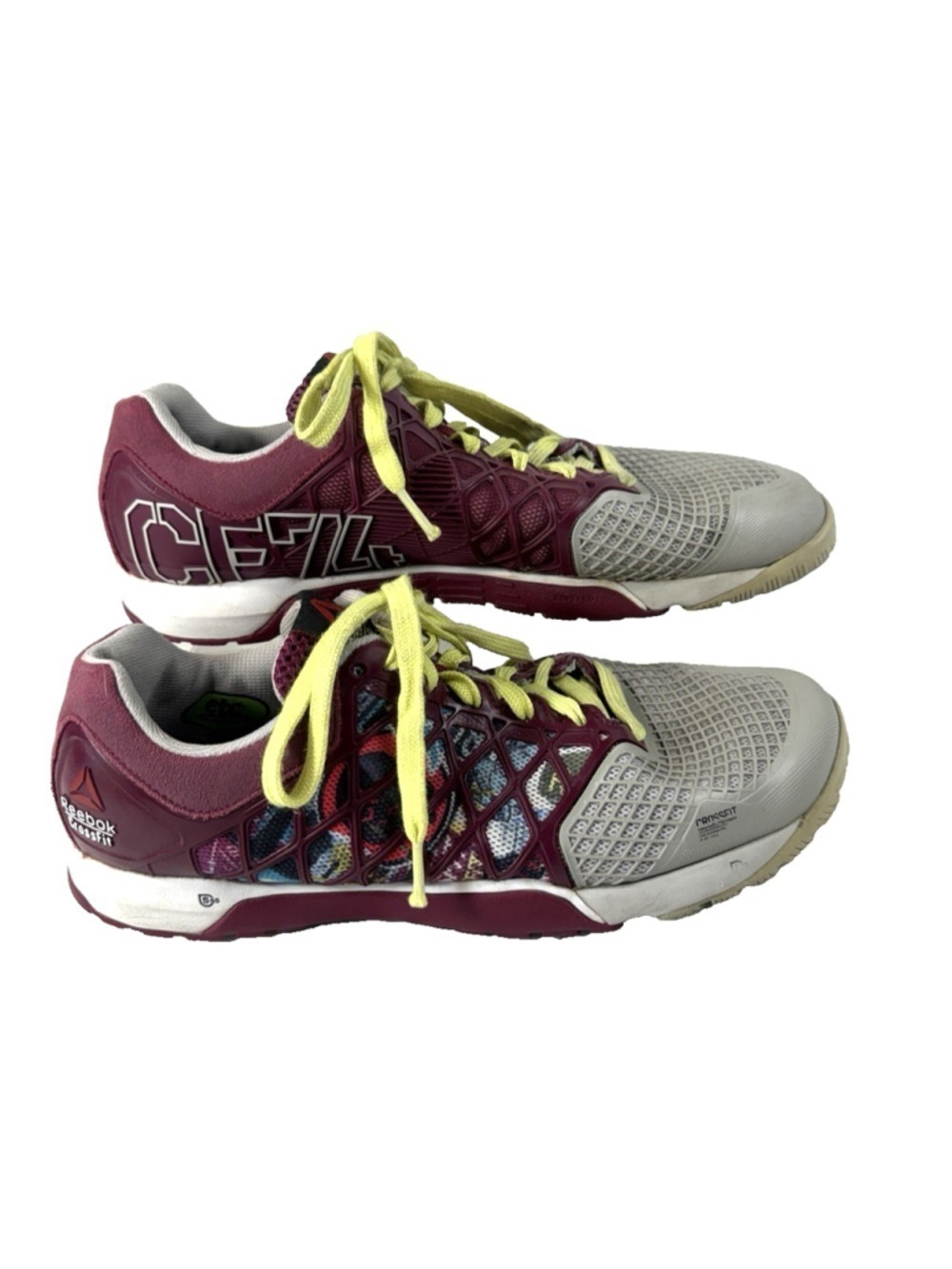 REEBOK Crossfit Workout CF74 Women’s Size 9 Wine Gray Shoes 023501 714 Lace Up